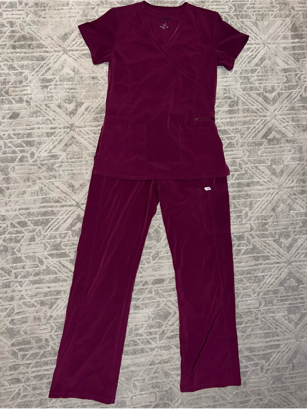 Women’s IRG Elevate Straight Leg Scrub Set in Deep Berry